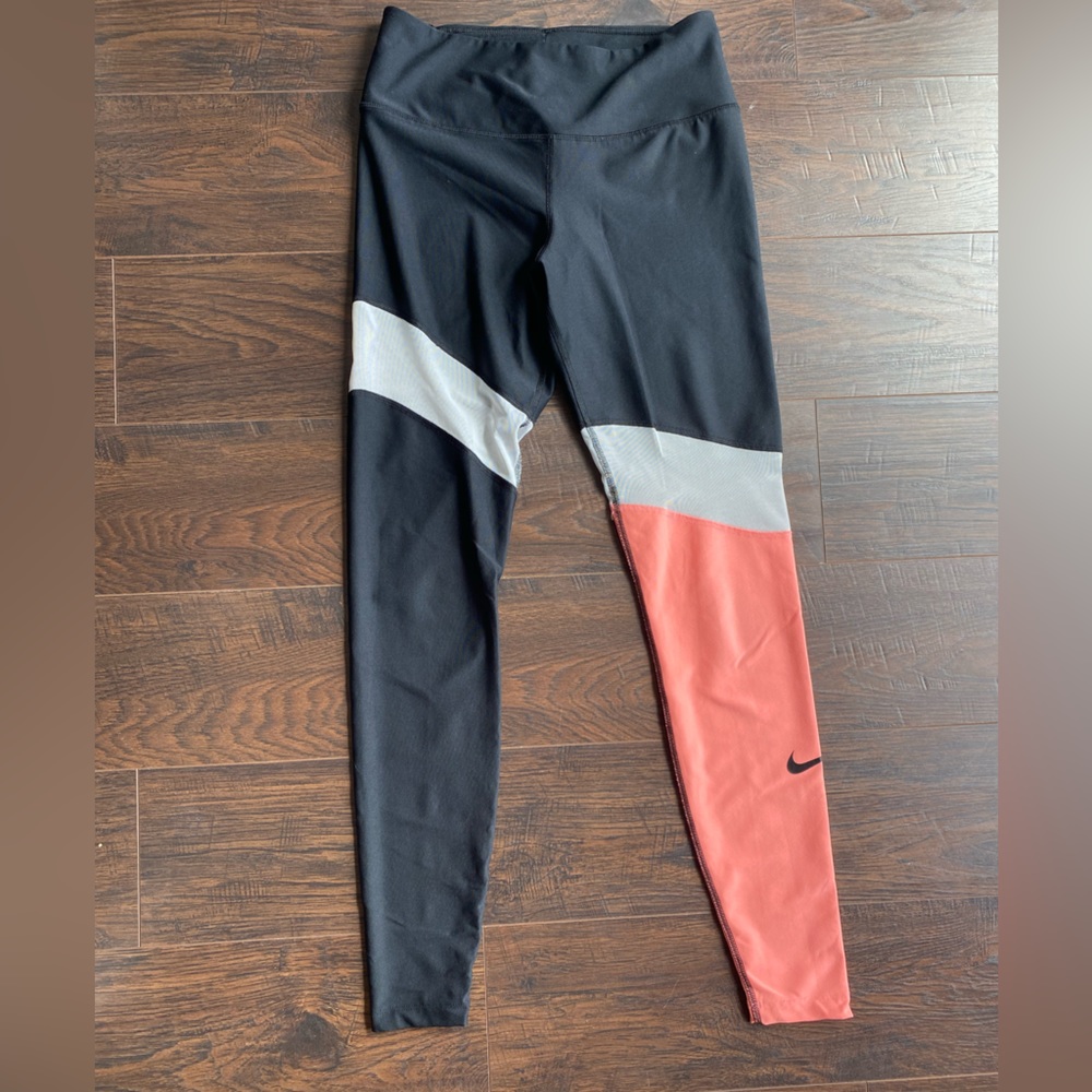 Nike color block and sheer leggings